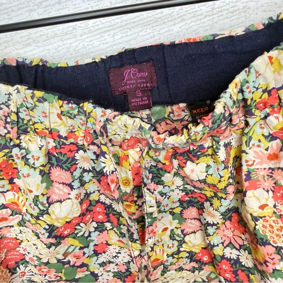J.Crew Floral Pull-On PJ Shorts – Elastic Waist, Lightweight Cotton (Size S) - Picture 5 of 6